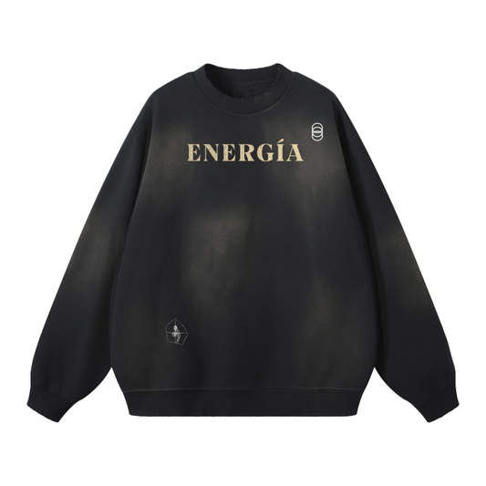 ENERGÍA Streetwear Unisex Monkey Washed Dyed Fleece Pullover